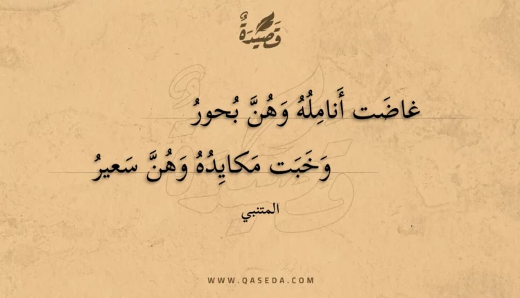 قصيدة غاضت أنامله وهن بحور