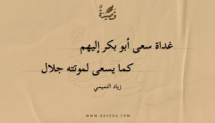 قصيدة غداة سعى أبو بكر إليهم
