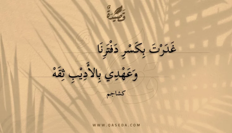قصيدة غدرت بكسر دفترنا