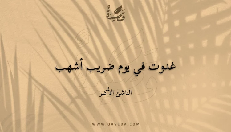 قصيدة غدوت في يوم ضريب أشهب