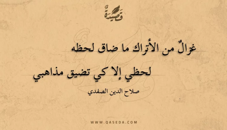 قصيدة غزال من الأتراك ما ضاق لحظه