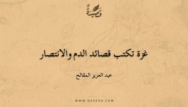 قصيدة غزة تكتب قصائد الدم والانتصار