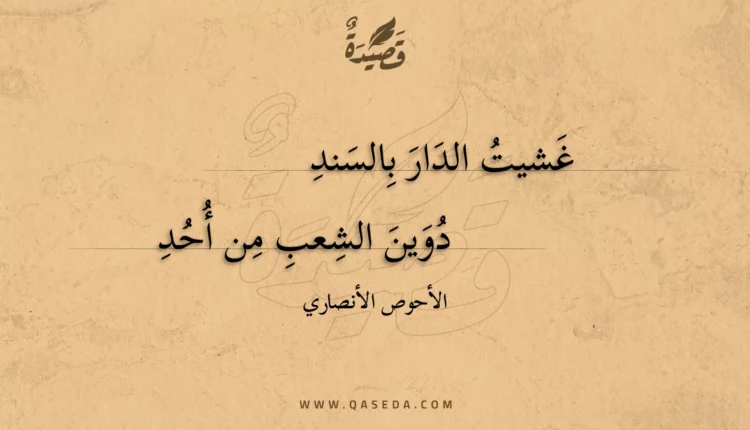 قصيدة غشيت الدار بالسند