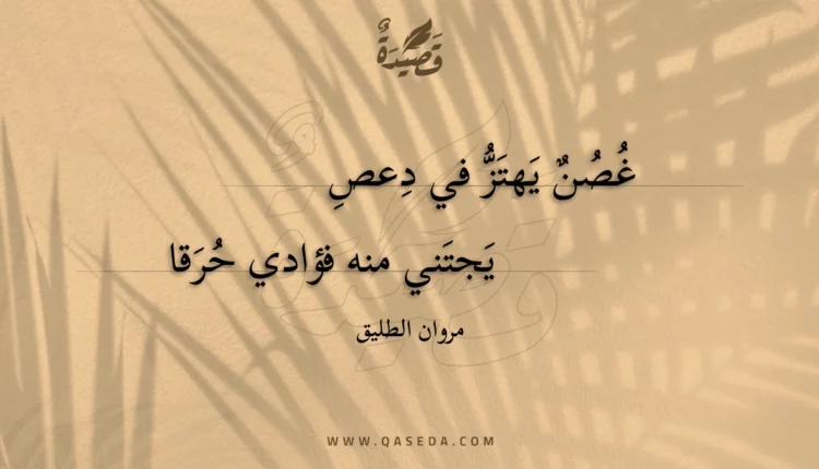 قصيدة غصن يهتز في دعص