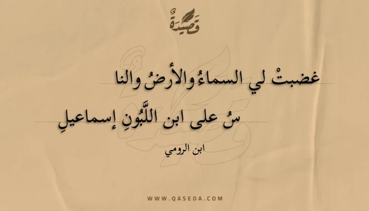 قصيدة غضبت لي السماء والأرض والناس