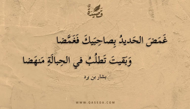 قصيدة غمض الحديد بصاحبيك فغمضا