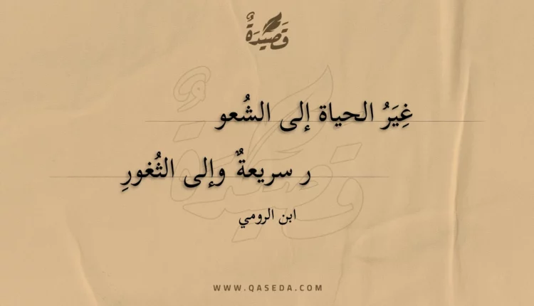 قصيدة غير الحياة إلى الشعور
