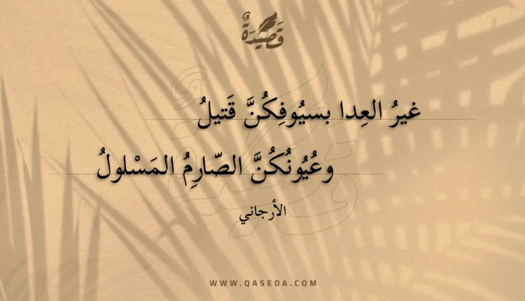 قصيدة غير العدا بسيوفكن قتيل