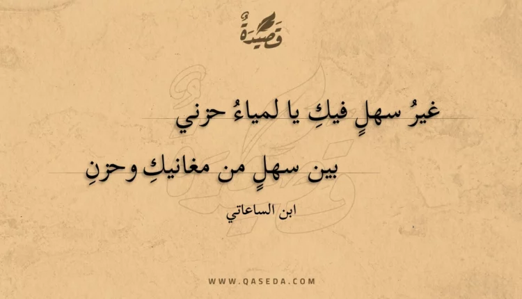 قصيدة غير سهل فيك يا لمياء حزني
