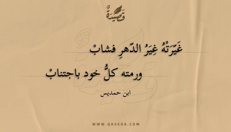 قصيدة غيرته غير الدهر فشاب