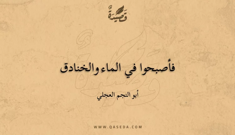 قصيدة فأصبحوا في الماء والخنادق