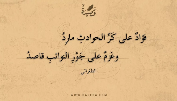 قصيدة فؤاد على كر الحوادث مارد