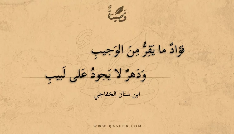 قصيدة فؤاد ما يقر من الوجيب