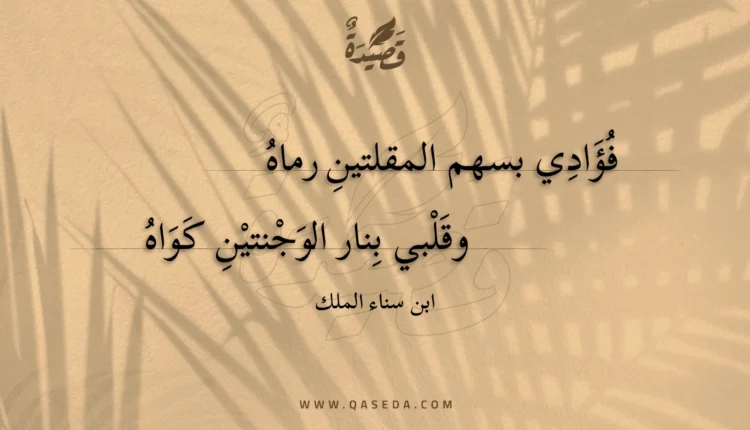 قصيدة فؤادي بسهم المقلتين رماه