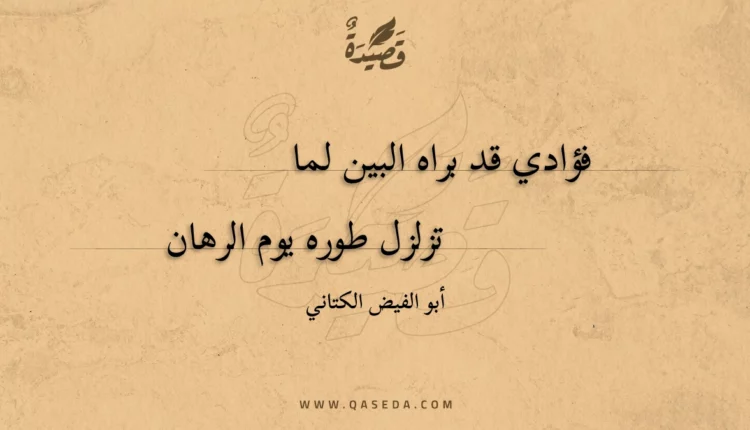 قصيدة فؤادي قد براه البين لما