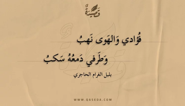 قصيدة فؤادي والهوى نهب