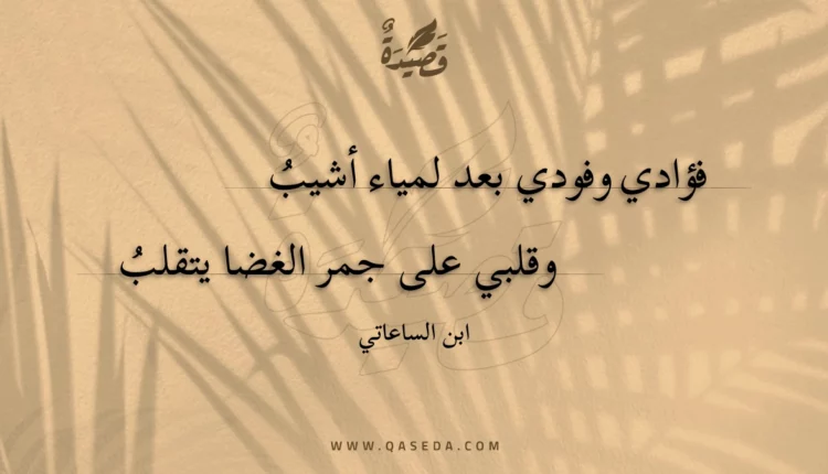 قصيدة فؤادي وفودي بعد لمياء أشيب