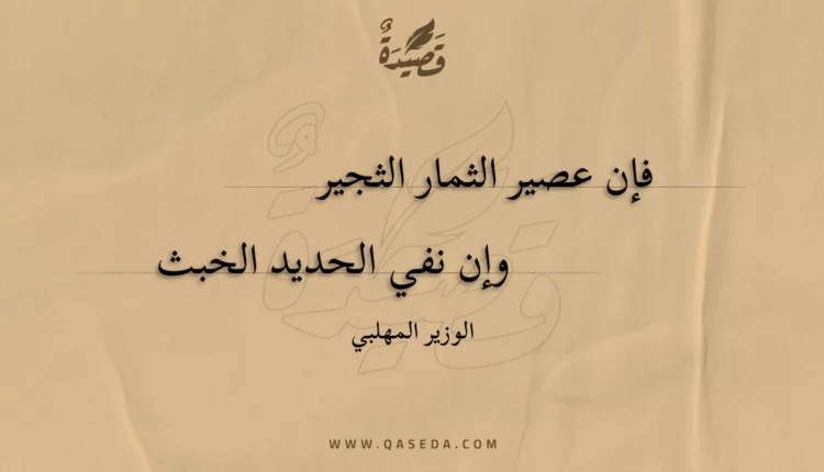 قصيدة فإن عصير الثمار الثجير