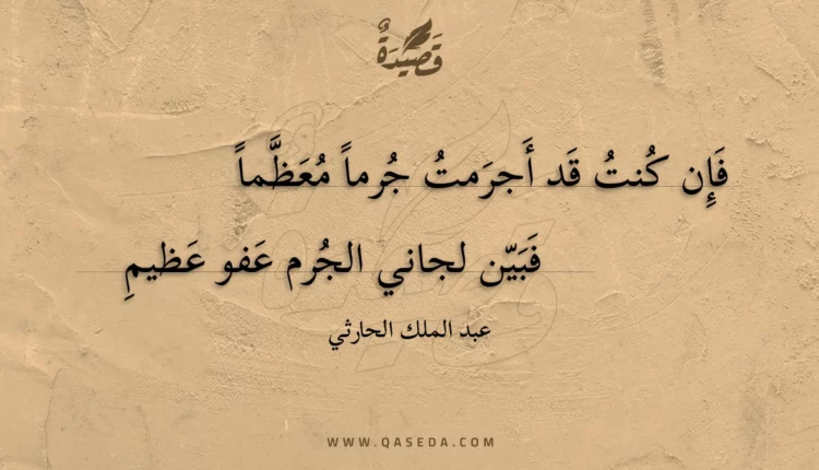 قصيدة فإن كنت قد أجرمت جرما معظما