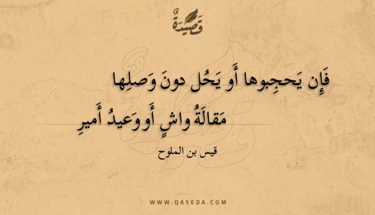 قصيدة فإن يحجبوها أو يحل دون وصلها