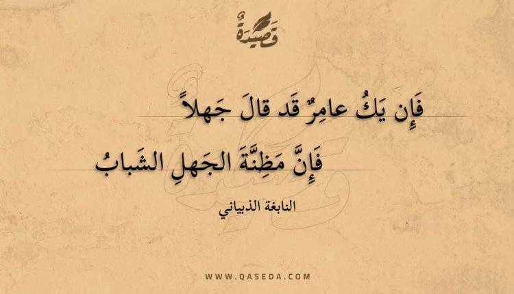 قصيدة فإن يك عامر قد قال جهلاً
