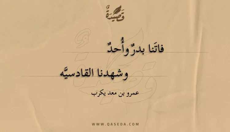 قصيدة فاتنا بدر وأحد