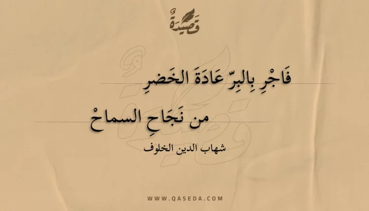 قصيدة فاجر بالبر عادة الخضر