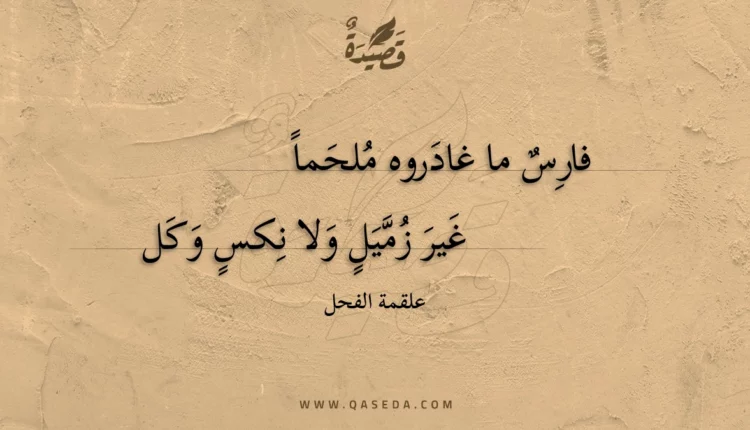 قصيدة فارس ما غادروه ملحما