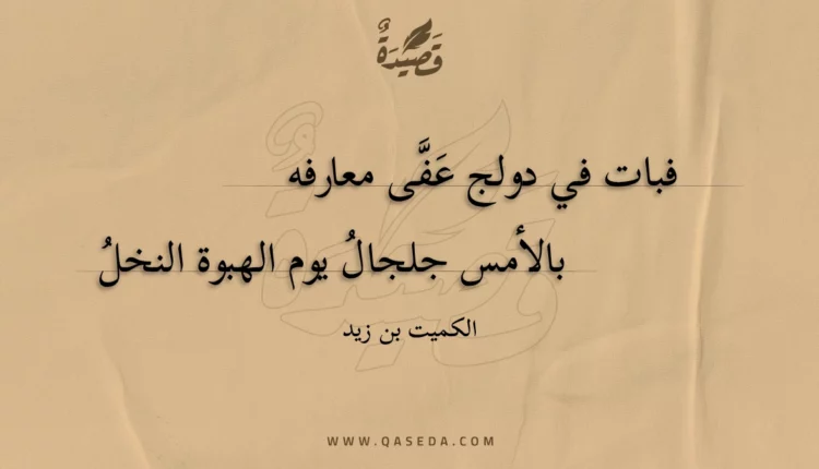 قصيدة فبات في دولج عفى معارفه