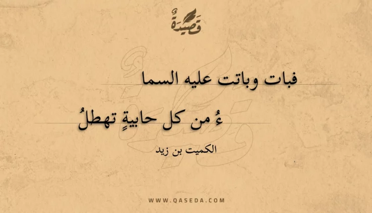 قصيدة فبات وباتت عليه السماء