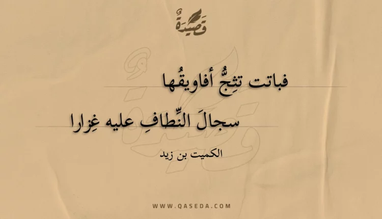 قصيدة فباتت تثج أفاويقها