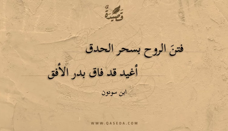 قصيدة فتن الروح بسحر الحدق