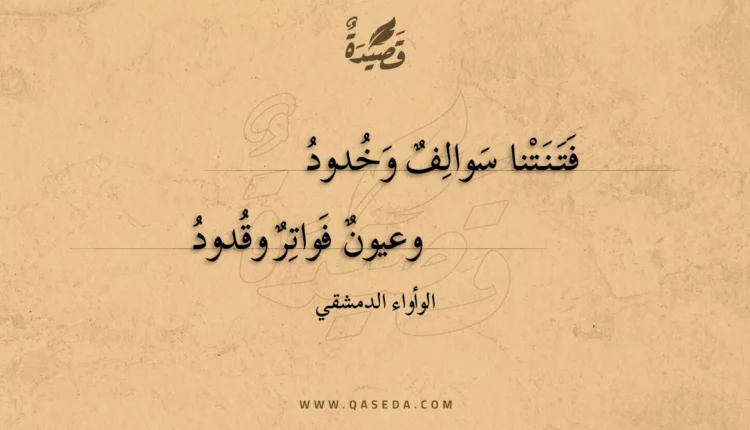 قصيدة فتنتنا سوالف وخدود