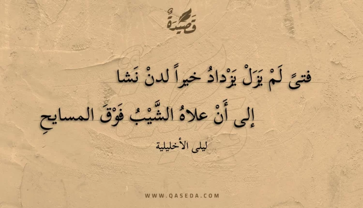 قصيدة فتى لم يزل يزداد خيرا لدن نشا