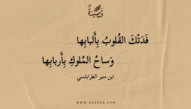 قصيدة فدتك القلوب بألبابها