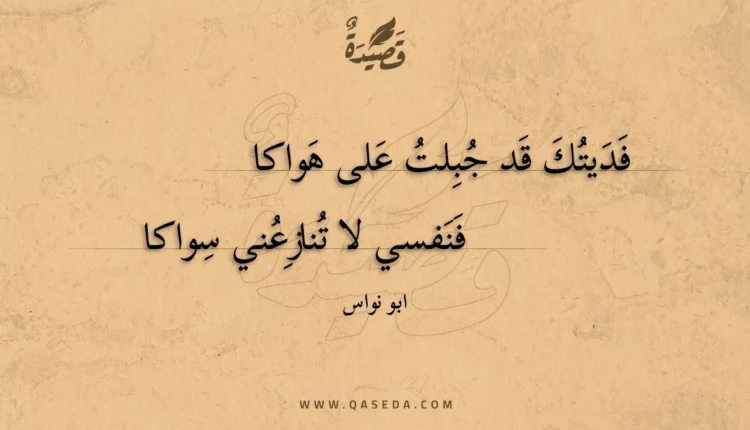 قصيدة فديتك قد جبلت على هواكا