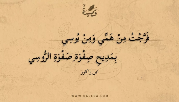 قصيدة فرجت من همي ومن بوسي