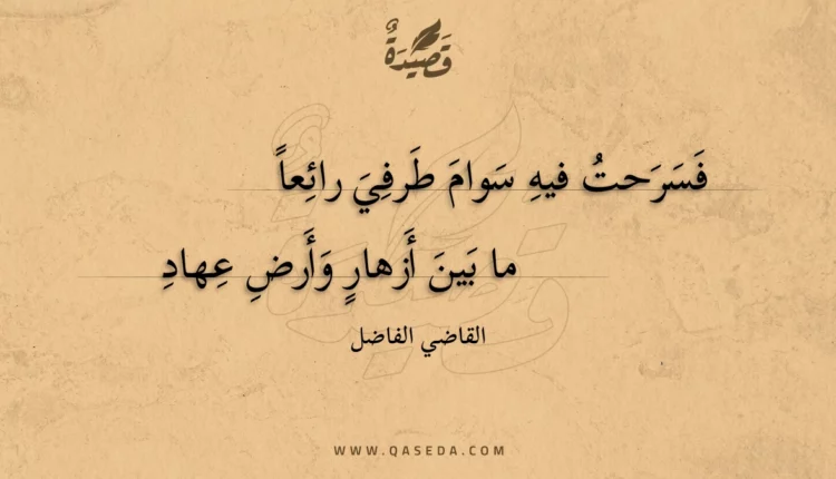 قصيدة فسرحت فيه سوام طرفي رائعا