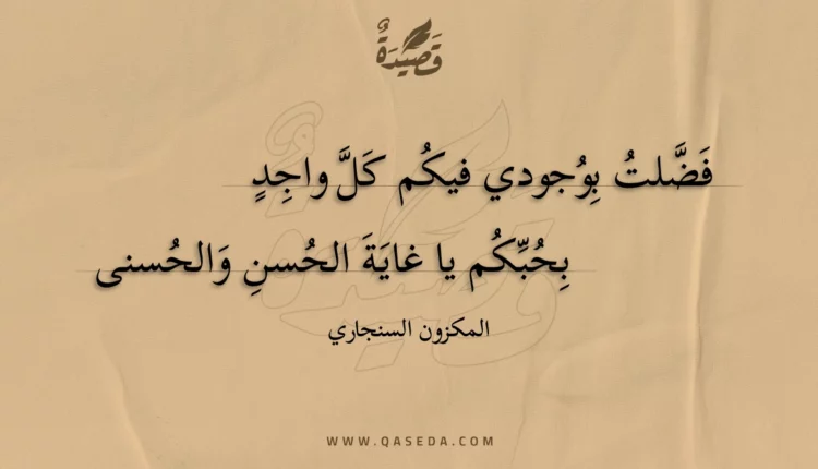 قصيدة فضلت بوجودي فيكم كل واجد