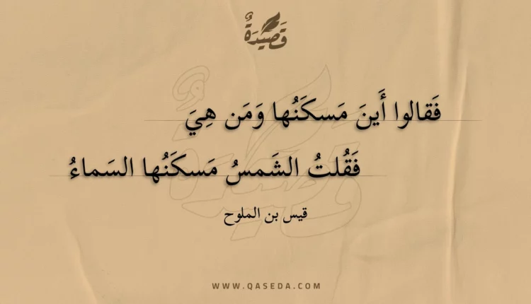 قصيدة فقالوا أين مسكنها ومن هي
