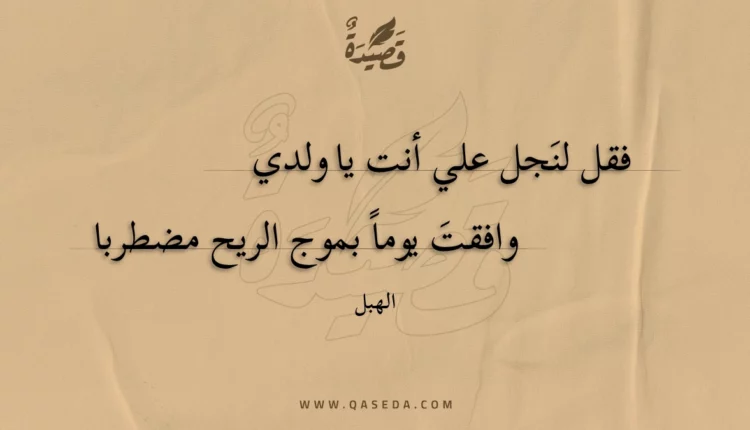 قصيدة فقل لنجل علي أنت يا ولدي