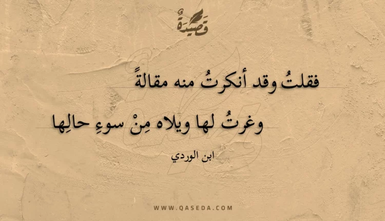 قصيدة فقلت وقد أنكرت منه مقالة