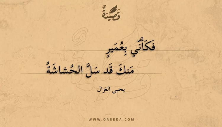 قصيدة فكأني بعمير