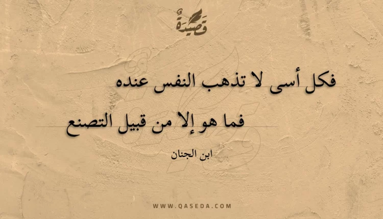 قصيدة فكل أسى لا تذهب النفس عنده