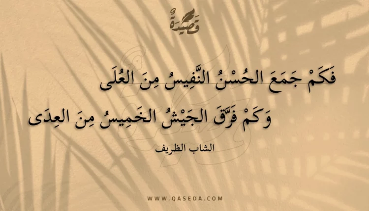 قصيدة فكم جمع الحسن النفيس من العلى