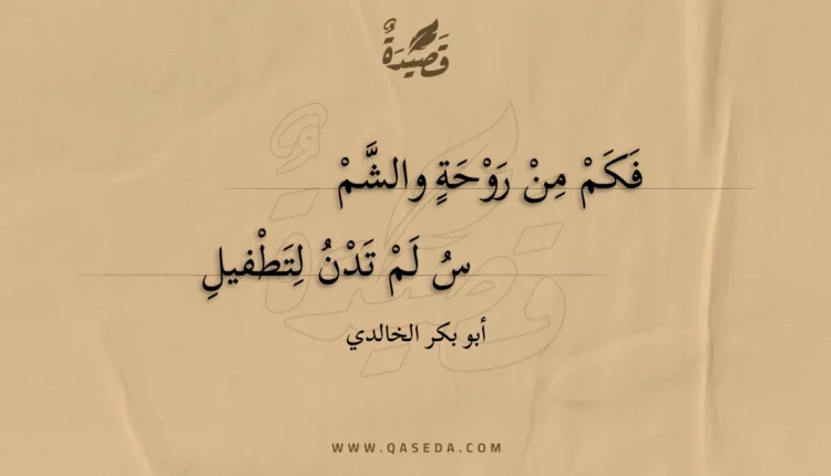قصيدة فكم من روحة والشمس