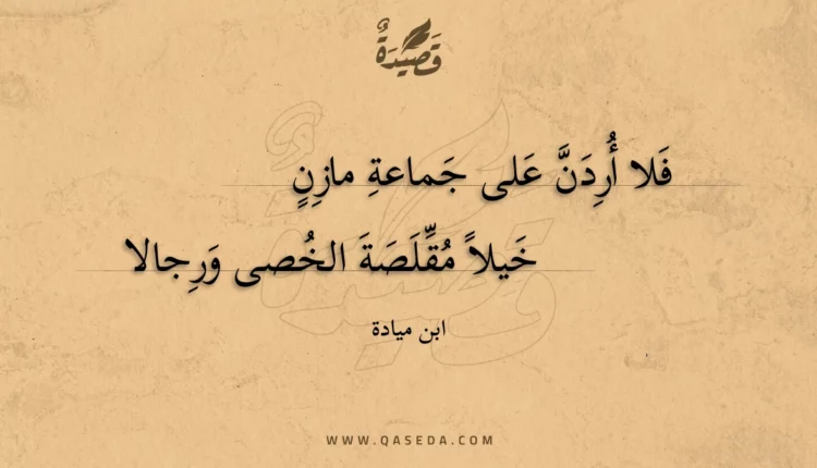 قصيدة فلا أردن على جماعة مازن