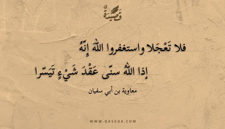 قصيدة فلا تعجلا واستغفروا الله إنه