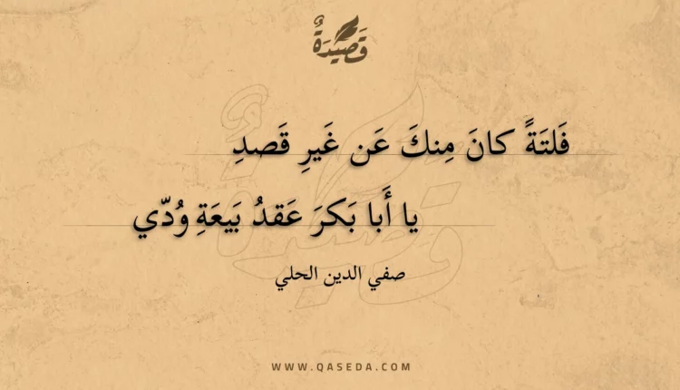 قصيدة فلتة كان منك عن غير قصد