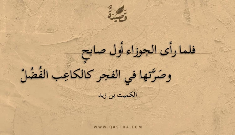 قصيدة فلما رأى الجوزاء أول صابح